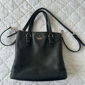 Kate Spade Black Leather Tote Bag